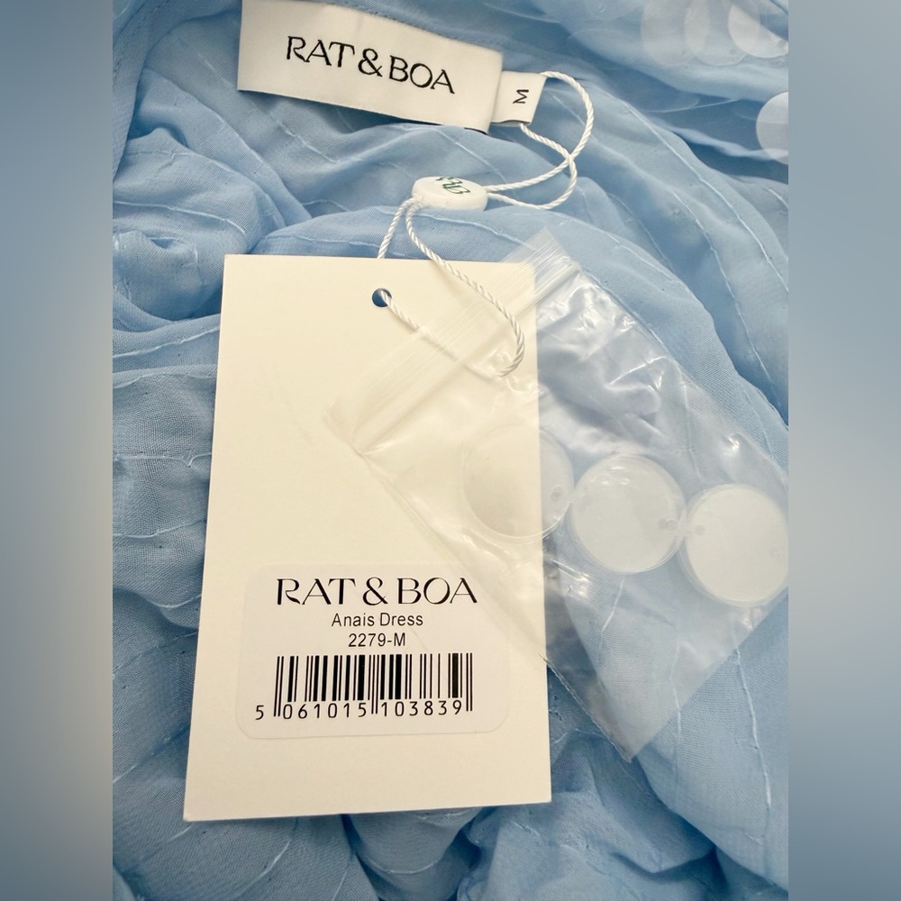 NWT Rat & Boa Anais Halter Maxi Dress in Crystal Water Blue Size M - Picture 13 of 17